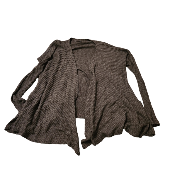 AE Gray Waffle Knit Cardigan - Picture 1 of 5